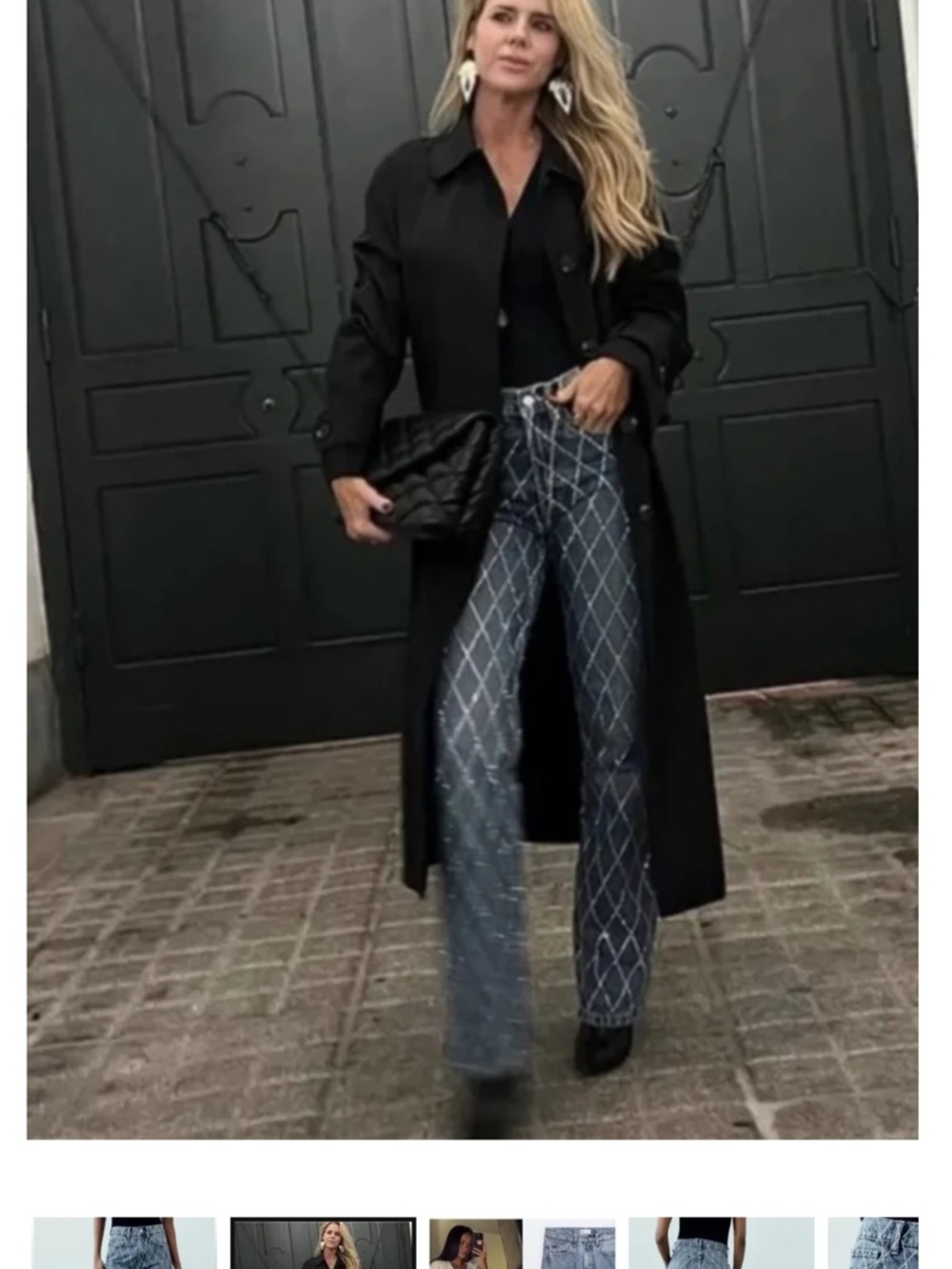 Zara Viral Rhinestone Denim